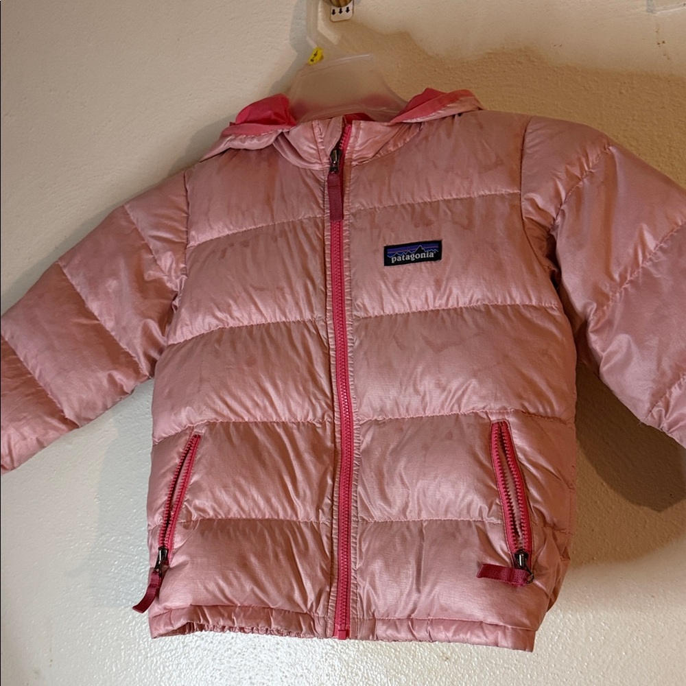 Patagonia Light Pink down filled Hooded Jacket